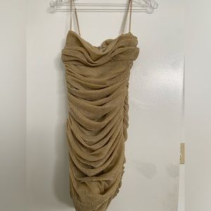Shimmer golden dress House of Cb